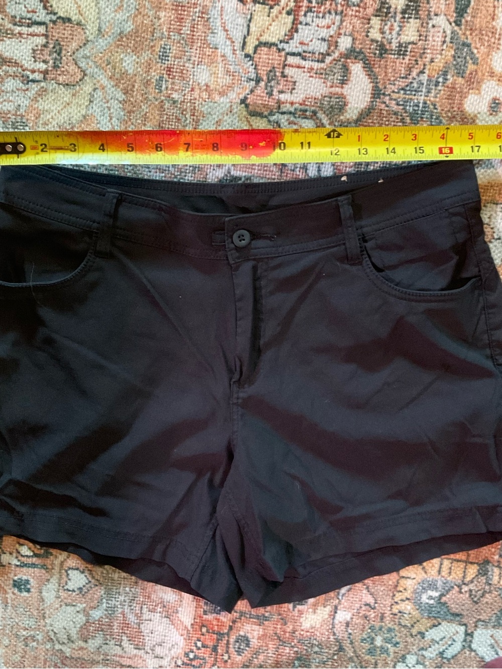 Women's Black Prana Casual Stretch Shorts sz 14